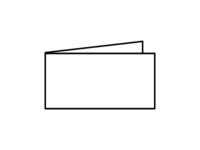 Folded voucher card with one fold.