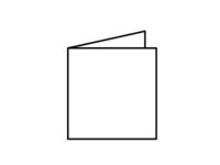 Paper folding card with one fold in portrait format.