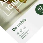 Glossy flyer on coated paper, printed on one side.