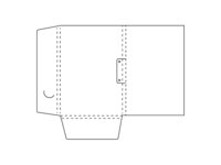 Paper folder with pre-punched filing strip.