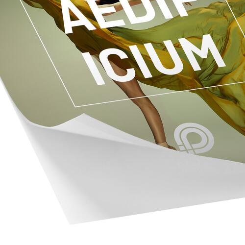 Statisch haftender, quadratischer Aufkleber