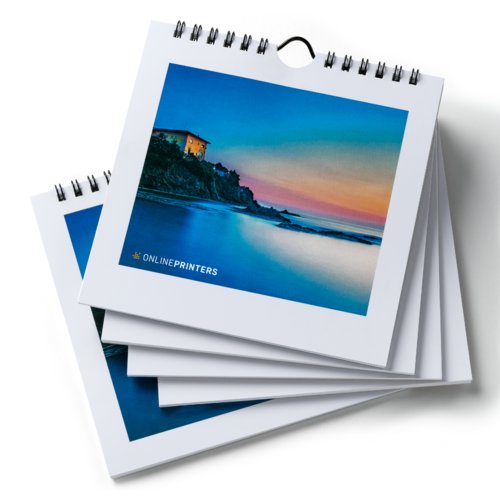 Wall calendars, 40 x 40 cm, wire-o binding, 4/0 colours 1