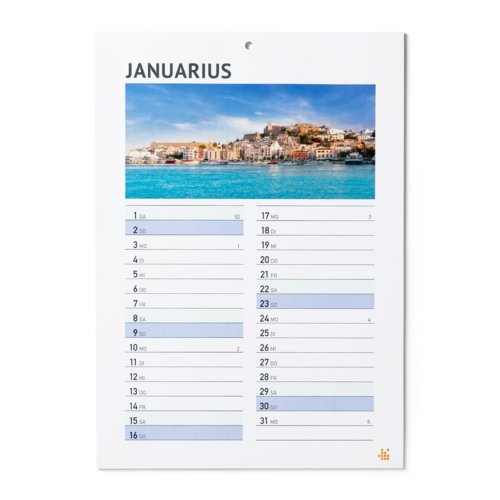 Wall Calendars adhesive binding, A6 3