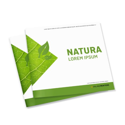 Brochures, eco/natural paper, Square, CD-Format 1