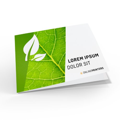 Folded Leaflets eco/natural paper, Landscape, A5 1