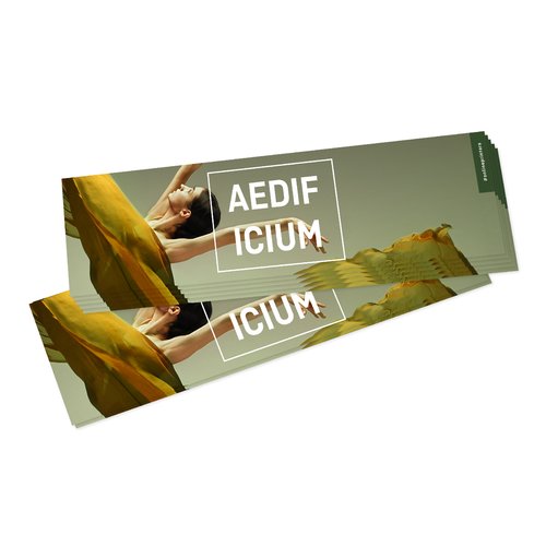 Paper sticker, rectangular.