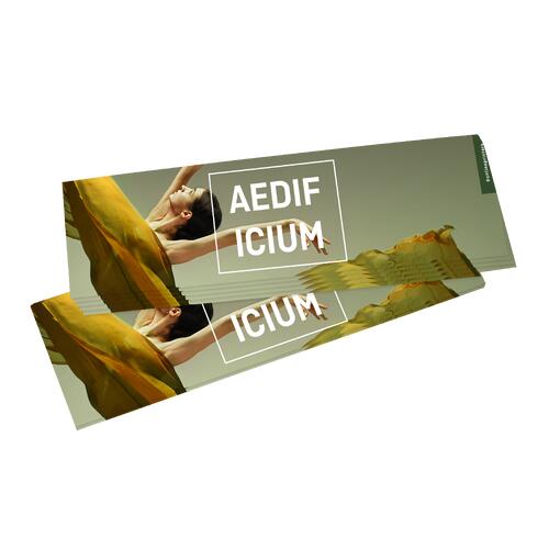Paper sticker, rectangular.