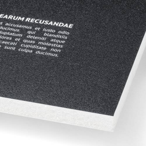Foam board in various shapes.
