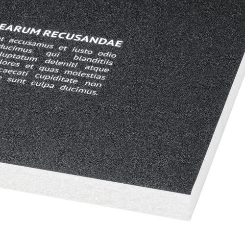 Foam board in various shapes.