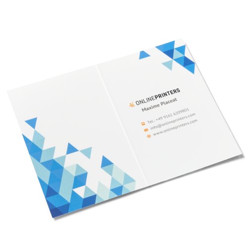 Fold. business card Portrait, 5.0 x 9.0 cm 3