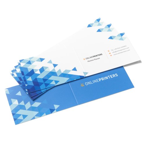 Fold. business card Landscape, 9.0 x 5.0 cm 1