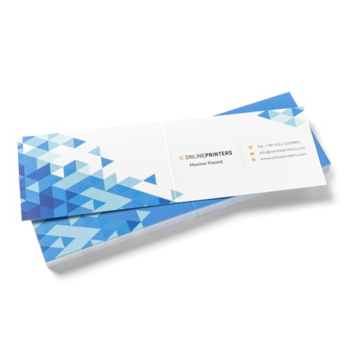 Fold. business card Landscape, 9.0 x 5.0 cm 2