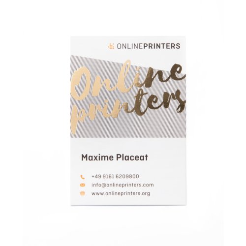 Business cards with spot hot foil stamping, 5.5 x 5.5 cm, printed on both sides 2