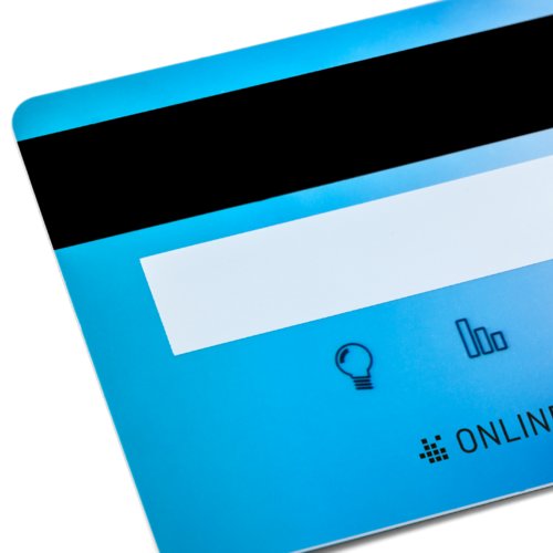 Plastic cards with signature field and magnetic strip, 8.6 x 5.4 cm, printed on both sides 2