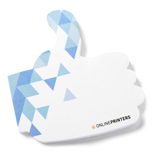 White thumb-shaped sticky notes for writing notes.