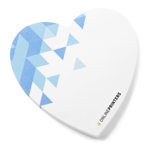 Heart-shaped paper sticky notes.