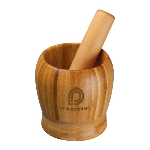 Wooden mortar with pestle