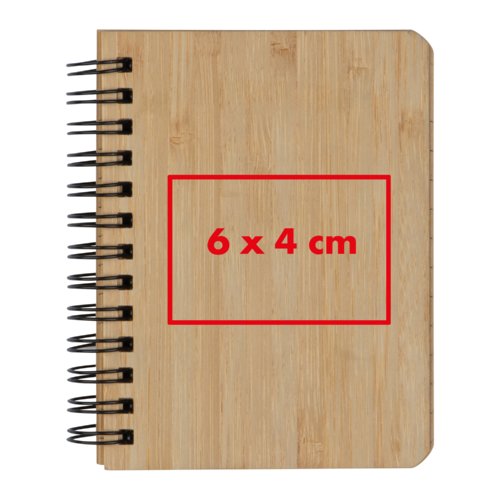 Light wooden notebook with spiral binding.