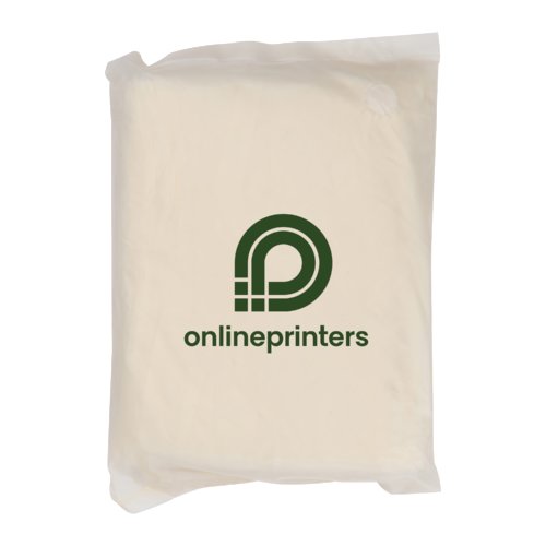 Compostable single-use rain poncho.