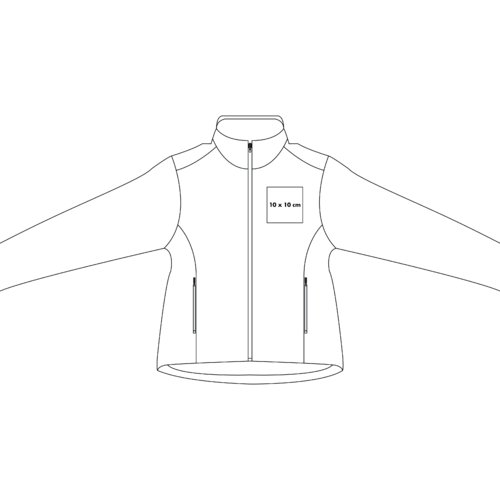 Softshell jacket with full zipper and side pockets.