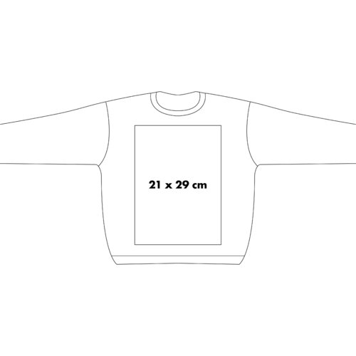 Cotton sweatshirt with round neck and long sleeves.