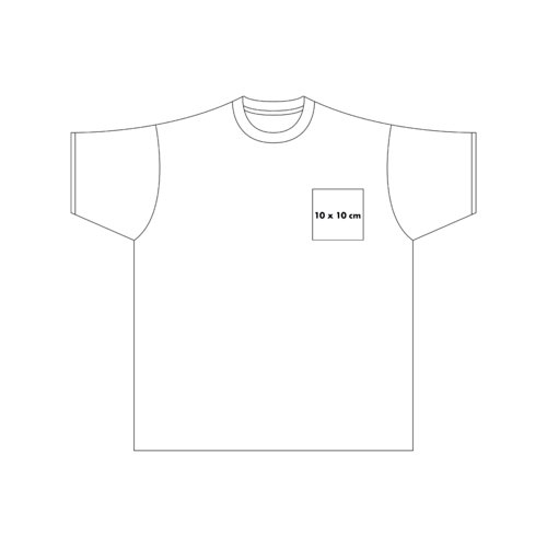 White cotton t-shirt with short sleeves.