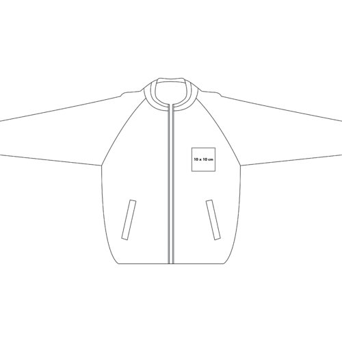 Fabric sweat jacket with full zip and pockets.