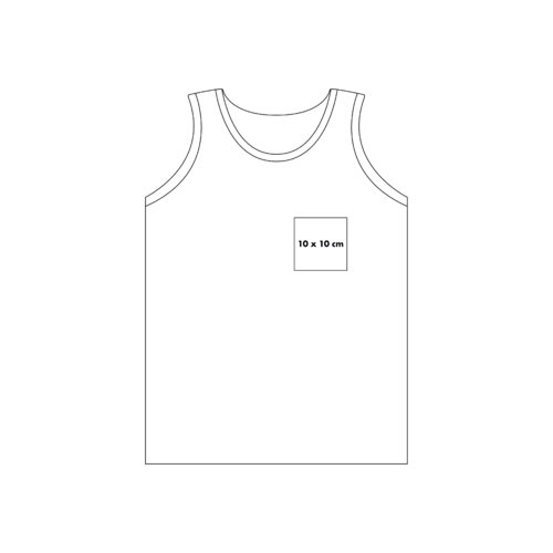 White cotton tank top with an athletic cut.