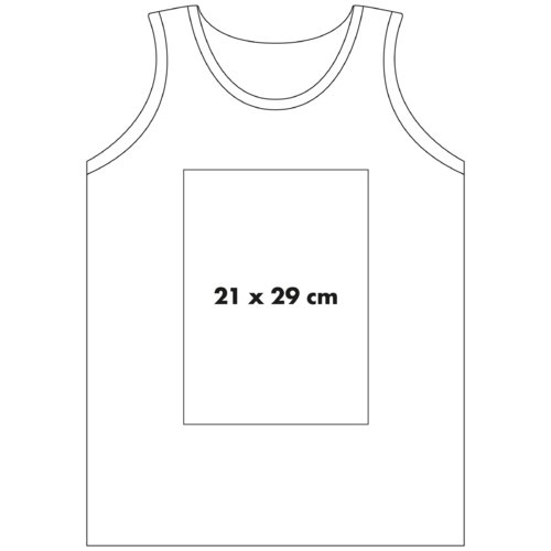 Athletic cotton tank top with wide straps.