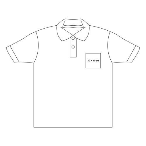 Cotton pique polo shirt with short button placket.