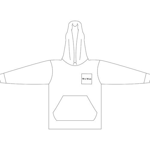 Cotton hoodie with hood and kangaroo pocket.