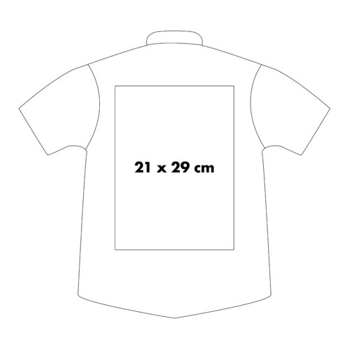 Short-sleeved fabric shirt with button placket.