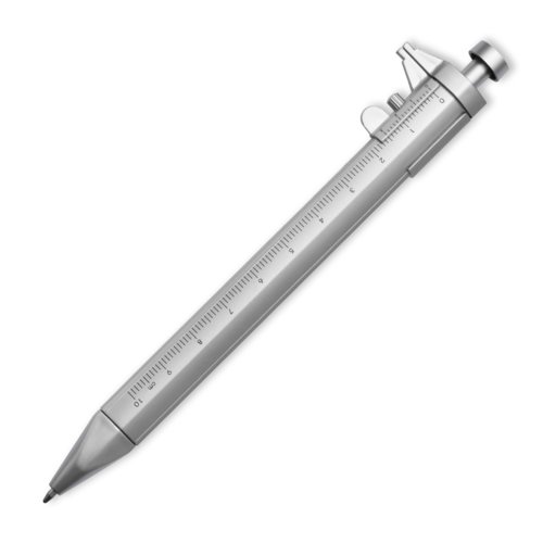 Plastic Ball pen with sliding calliper Prescot 2