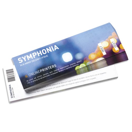 Event Tickets, A4 Half, printed on both sides 1