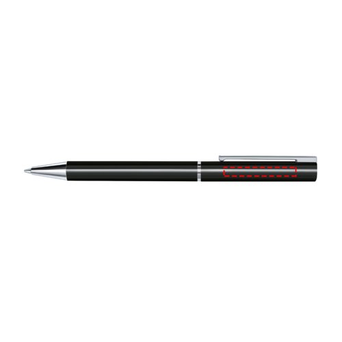 Black twist ballpoint pen with clip.