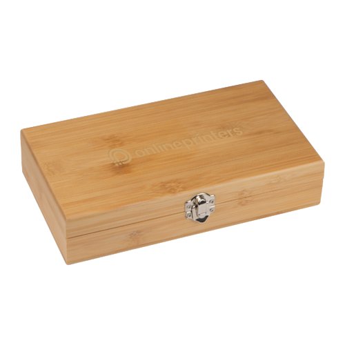 Wooden wine box with closure.
