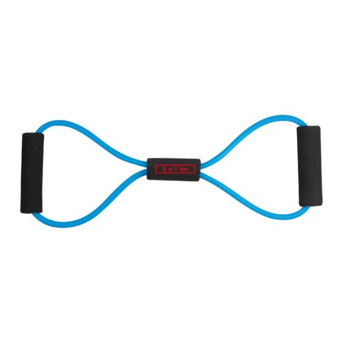 Blue fitness expander with handles.