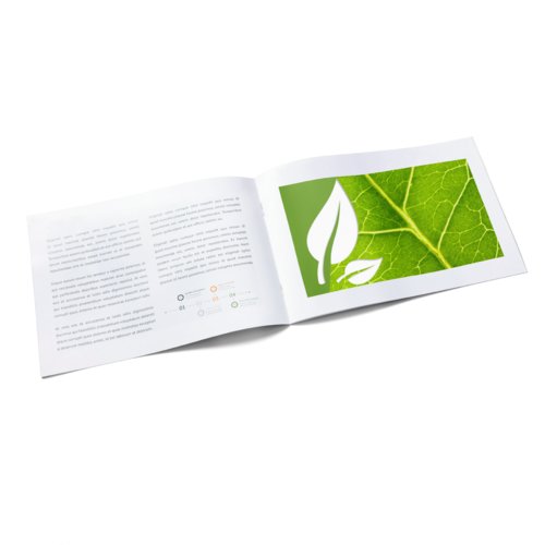 Brochures landscape, eco/natural paper, A4 Half 2