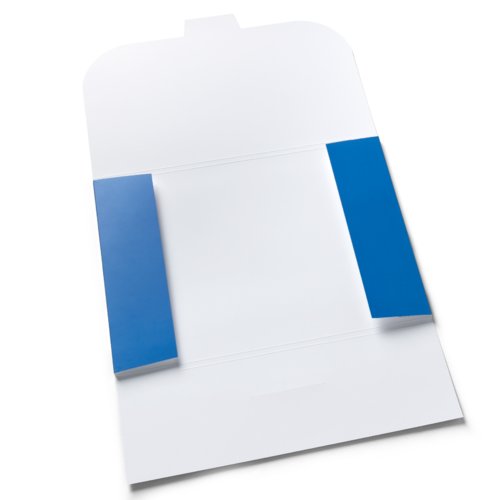 Paper folder with closure flap.