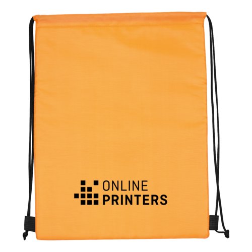 Orange 2-in-1 sports bag/cooler bag with drawstring.