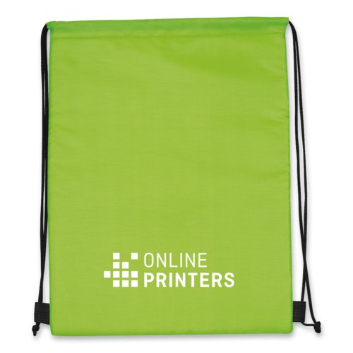 Apple green 2-in-1 cooler bag/sports bag with drawstring.
