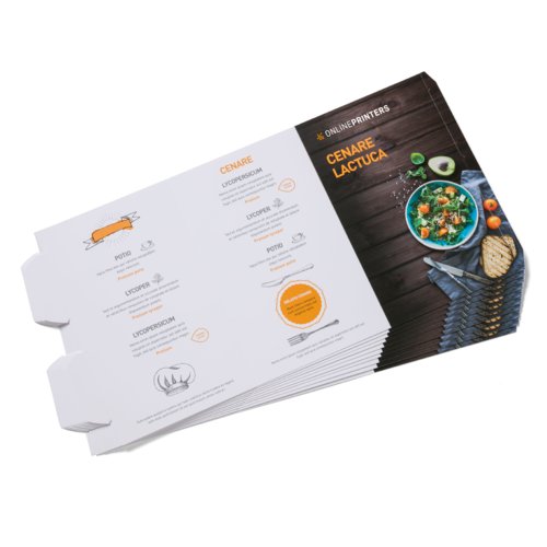 Paper table display in prism shape, small version.