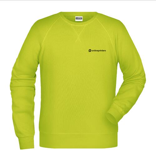 Neon yellow cotton-blend sweatshirt for men.