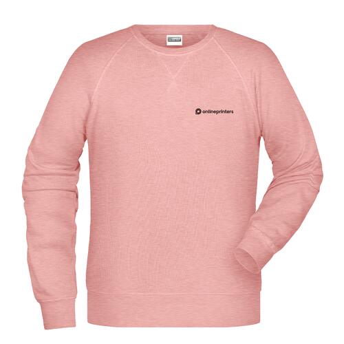 Pink mottled cotton-blend sweatshirt for men.