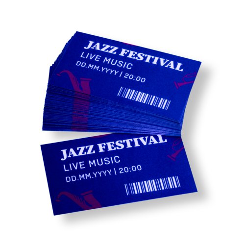 Event Tickets (black-light ink), 5.0 x 9.0 cm 3