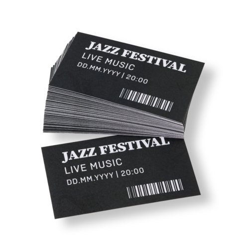Event Tickets (black-light ink), 5.0 x 9.0 cm 4
