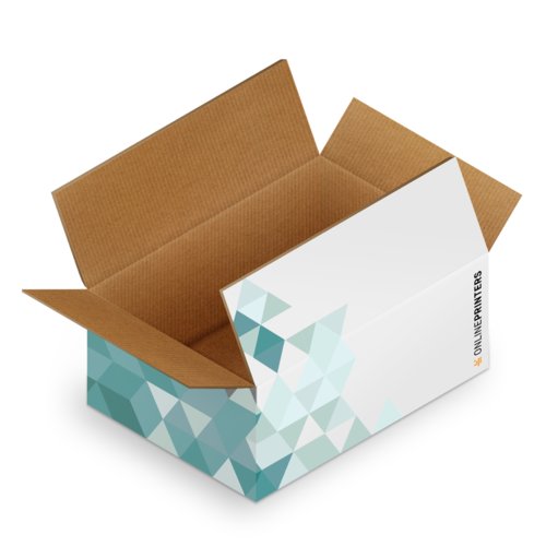 Brown corrugated cardboard folding box for easy packaging.