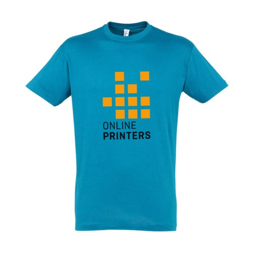 Aquablue cotton T-shirt with short sleeves.