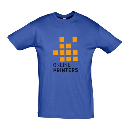 Royal blue cotton T-shirt, unisex fit.