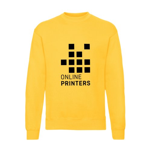 Yellow blended cotton sweatshirt for men.